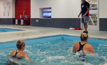 Group water training at Utah