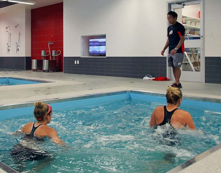 Group water training at Utah