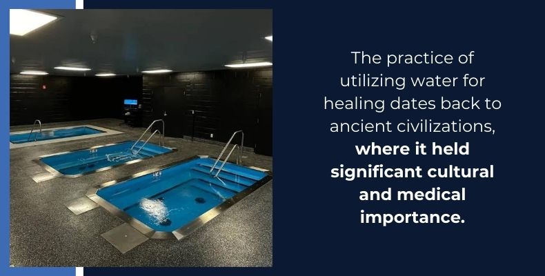 The practice of utilizing water for healing