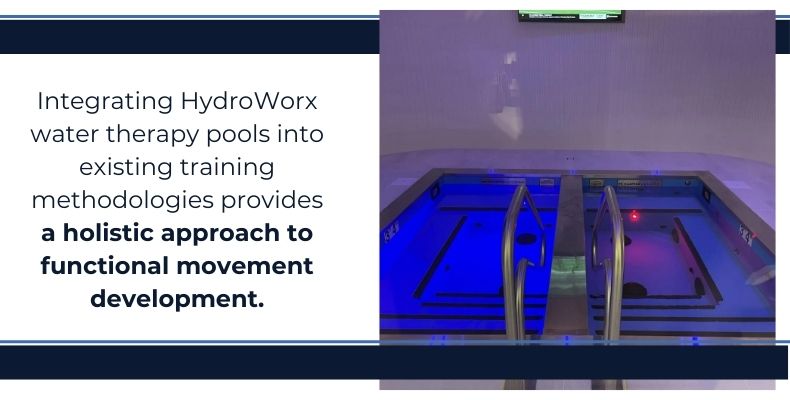 Integrating water therapy pools into existing training methodologies