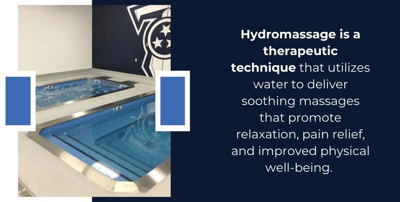 Hydromassage is a therapeutic technique