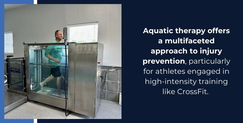 Aquatic therapy offers a multifaceted approach to injury prevention