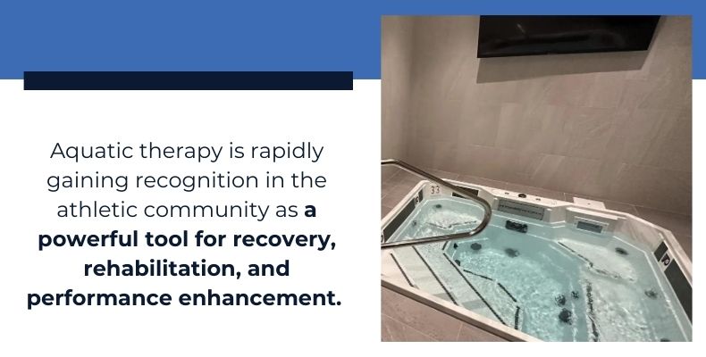 Aquatic therapy is rapidly gaining recognition 