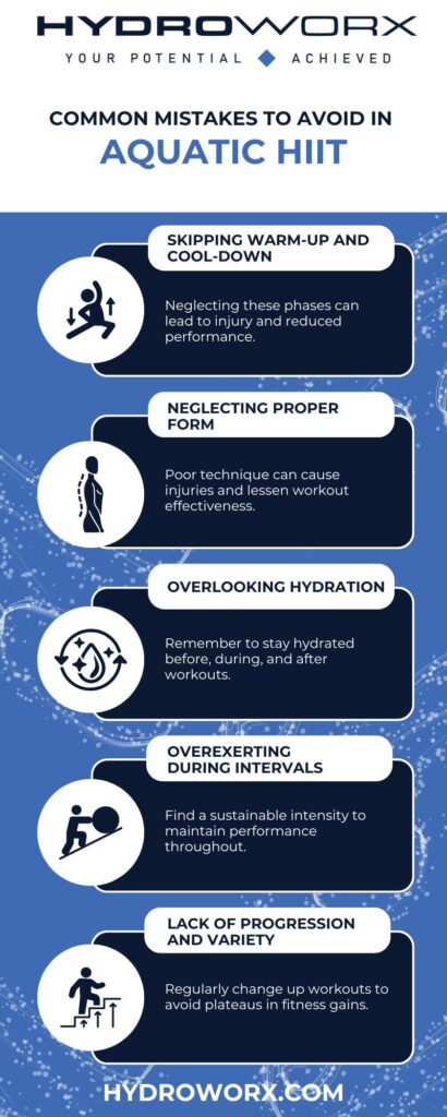 Common Mistakes to Avoid in Aquatic HIIT infographic